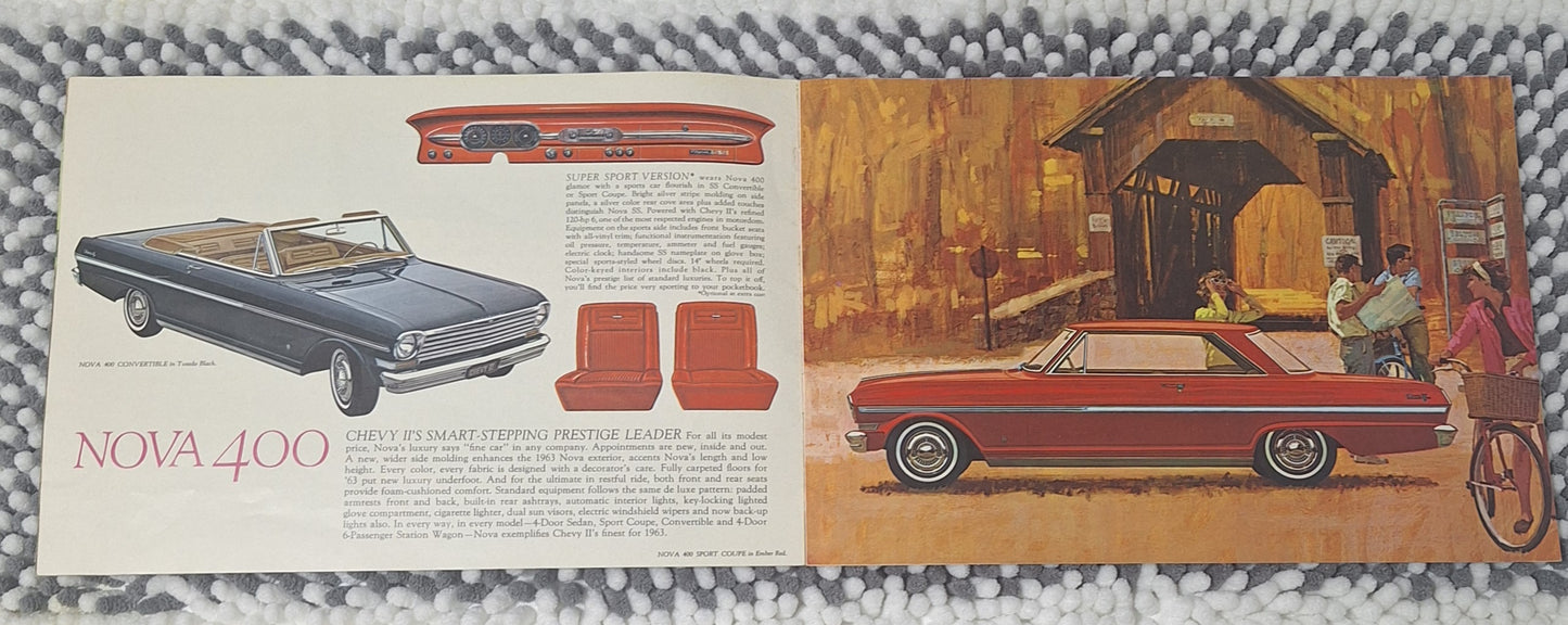 vintage 1963 Chevrolet Chevy II and Nova sales brochure