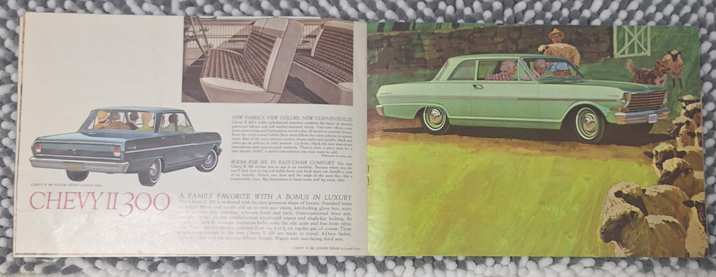 vintage 1963 Chevrolet Chevy II and Nova sales brochure