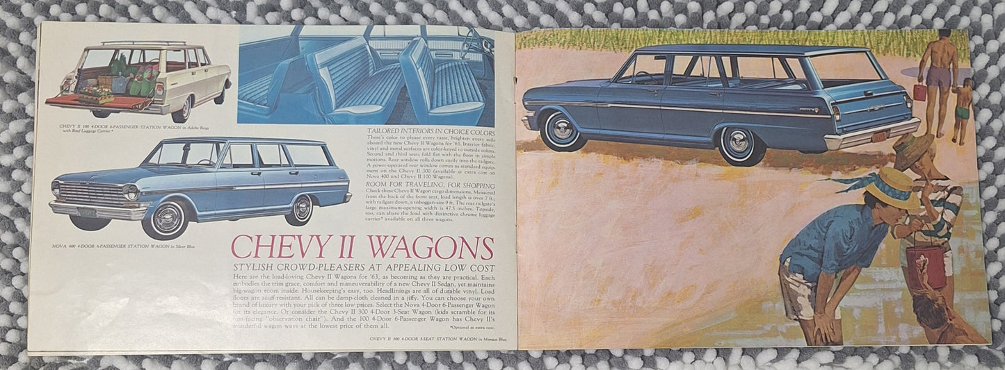 vintage 1963 Chevrolet Chevy II and Nova sales brochure