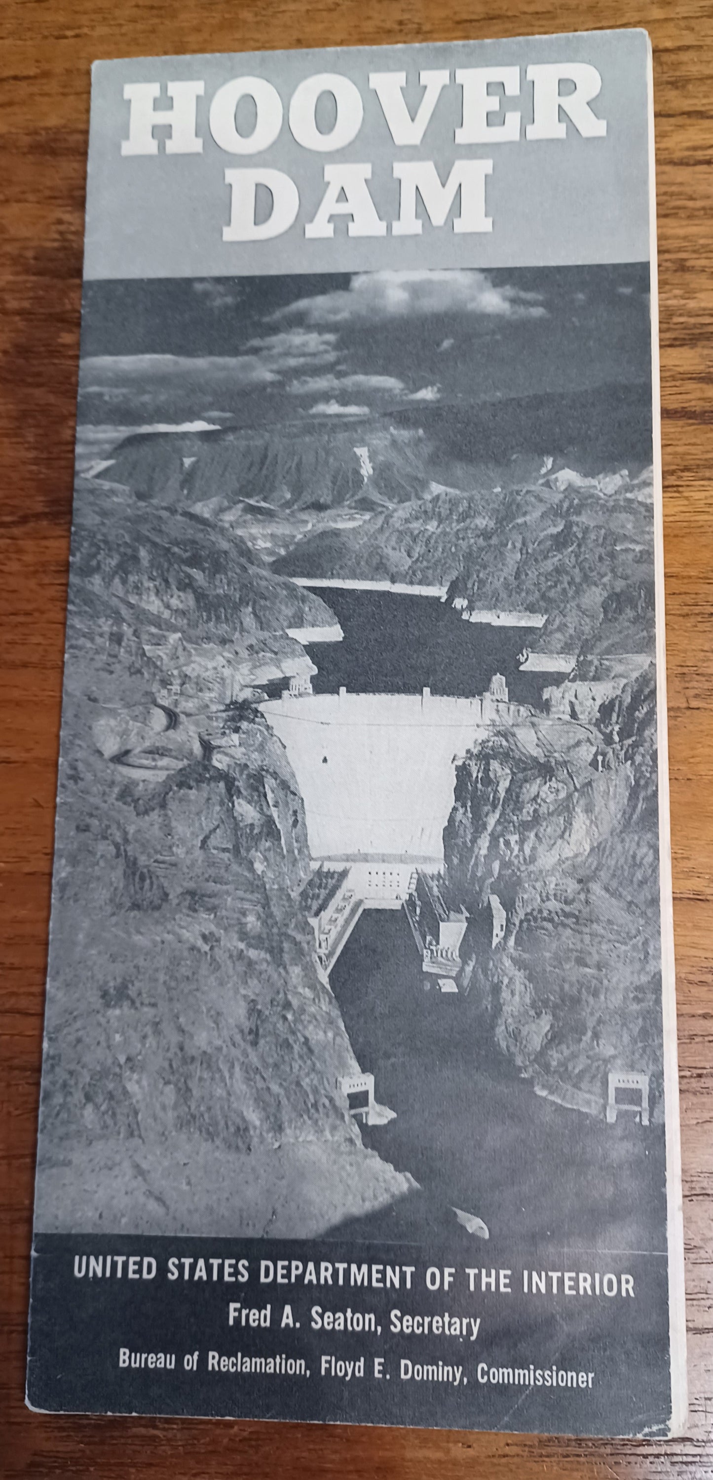 vintage travel brochure for Hoover dam